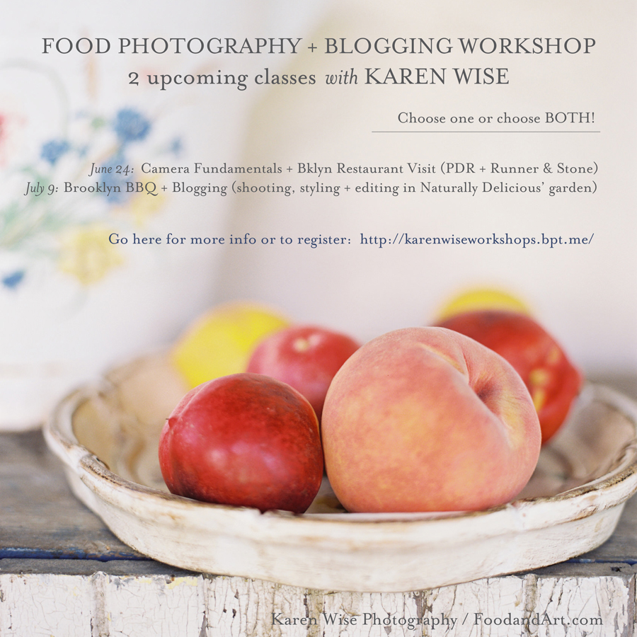 Karen Wise Food Photography + Blogging Workshop
