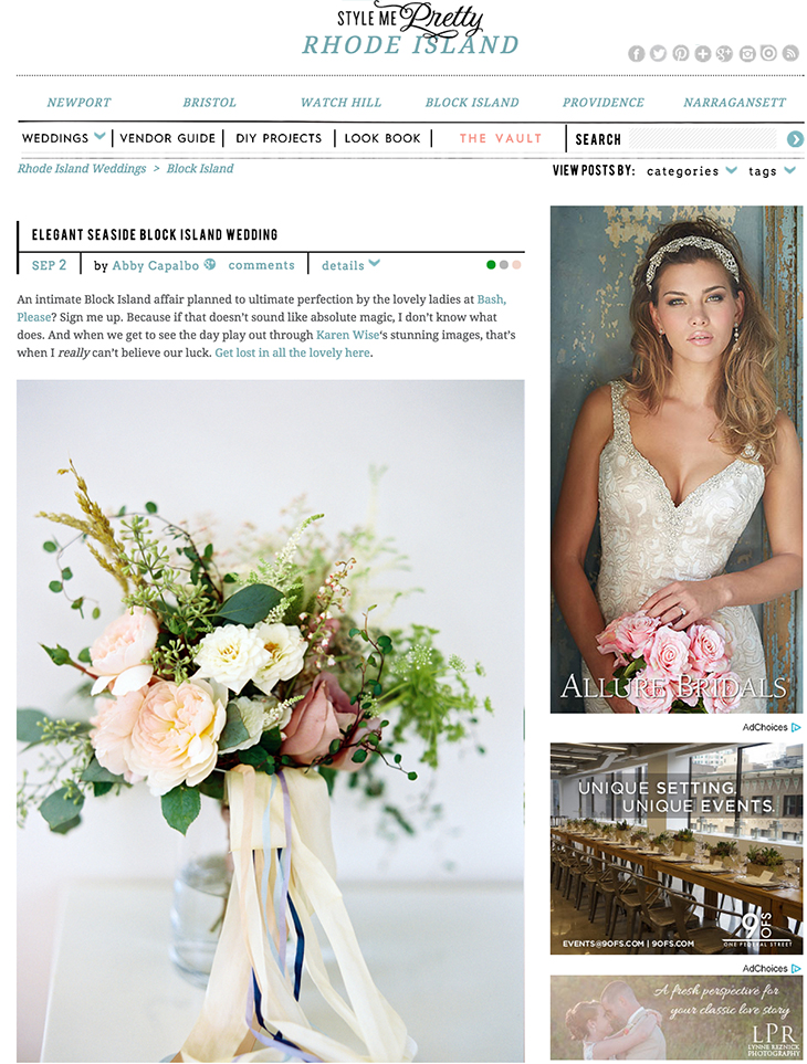 Block Island Wedding on Style Me Pretty.