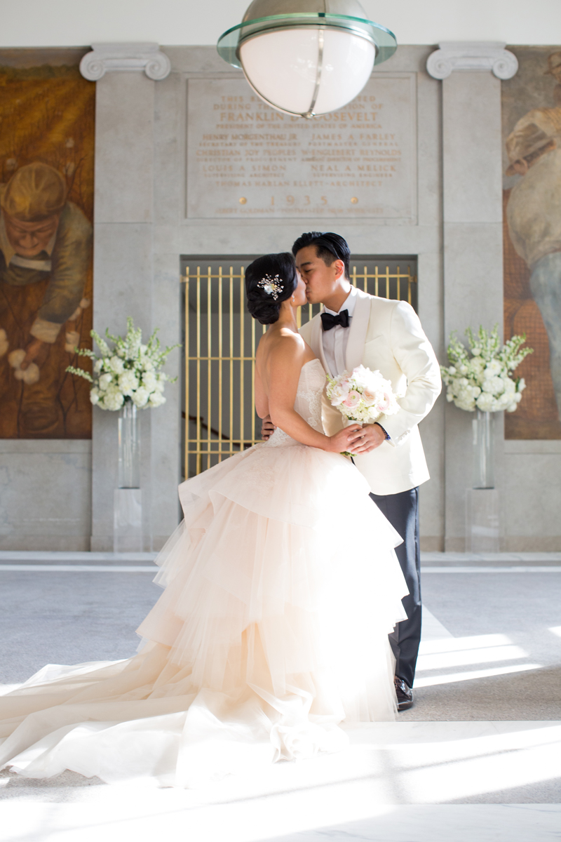 Jean and Bryan's NYC pop-up wedding at historic Bronx post office