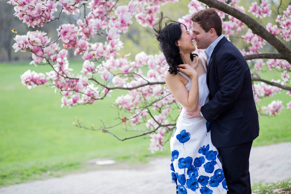 Cherry Blossom Engagement Session