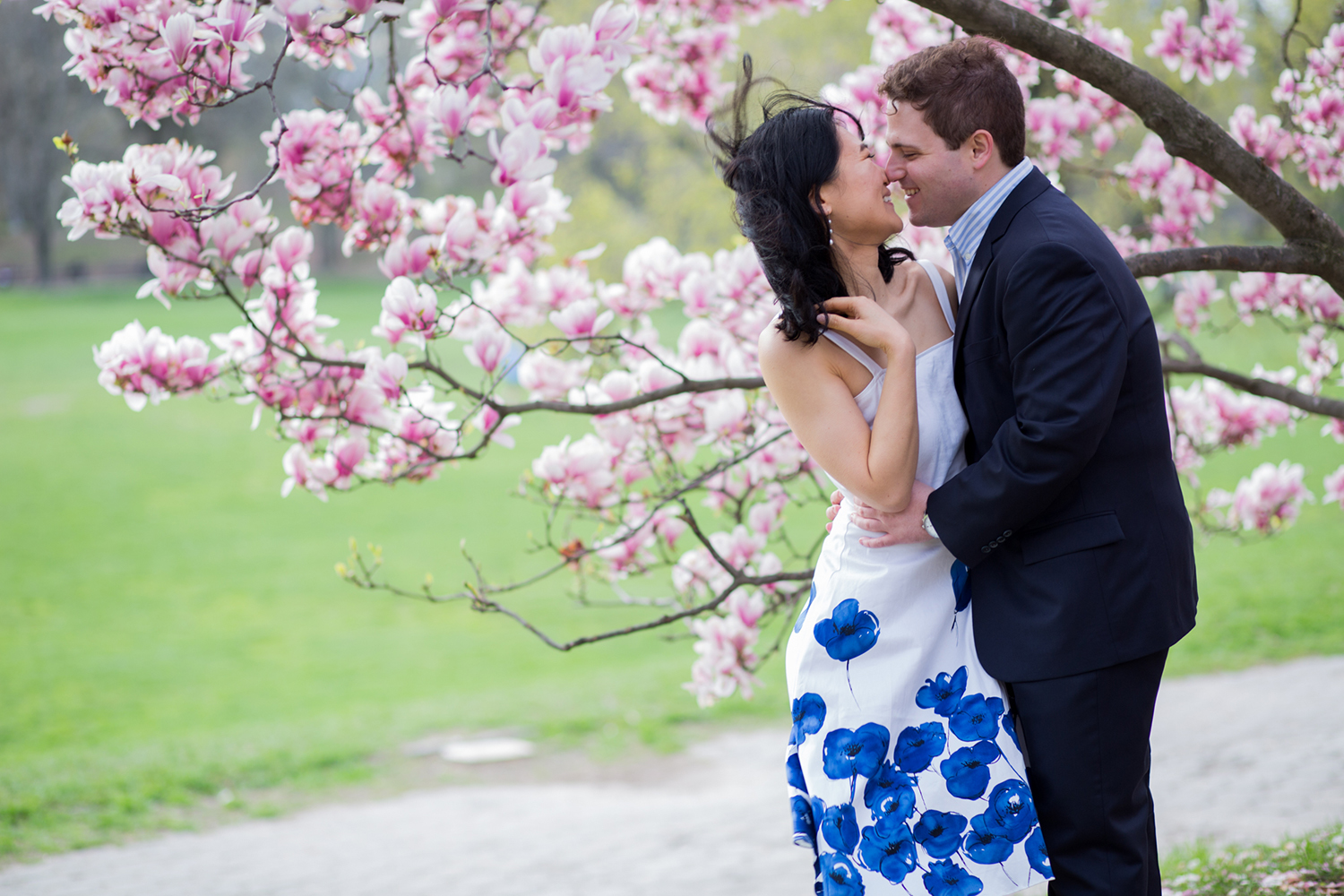Cherry Blossom Engagement Session