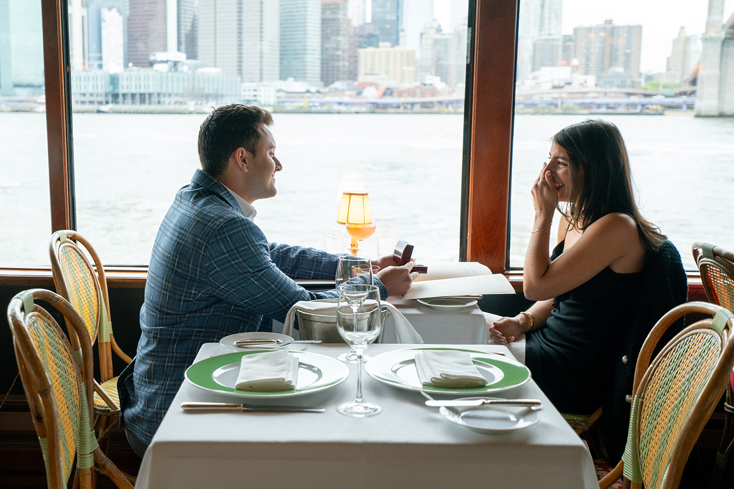 Wedding Proposal Photos at The River Cafe