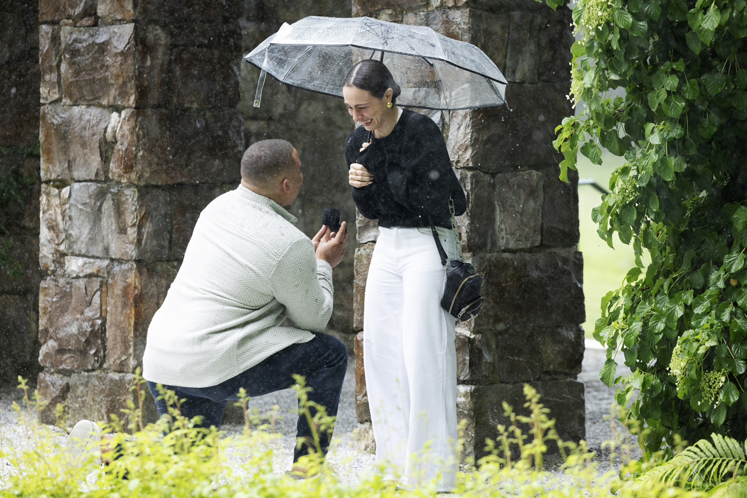 Rainy Proposal at the Mount