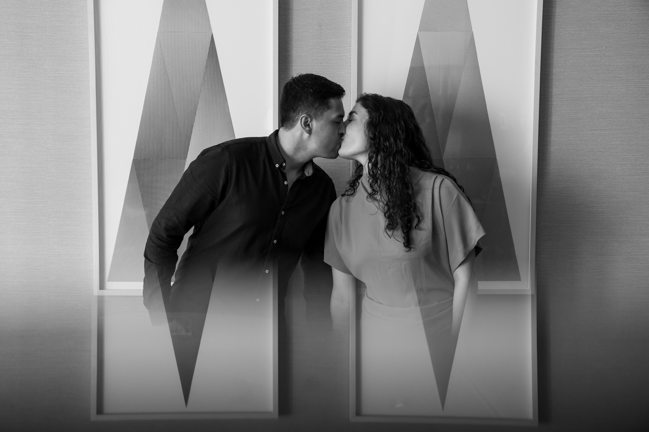 Surprise Proposal in NYC at Manhatta Restaurant