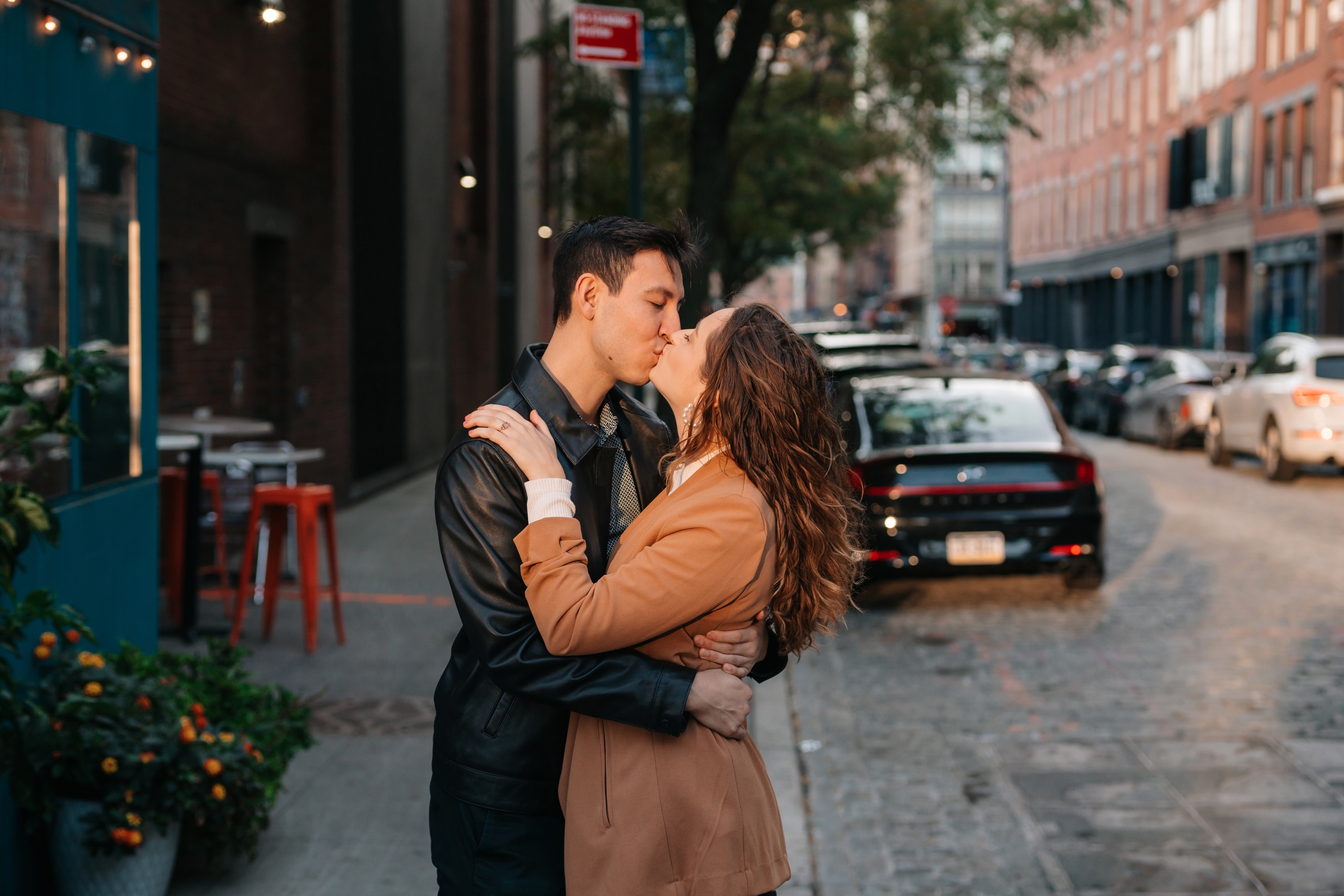 Seaport Wedding Proposal with Brooklyn Bridge View